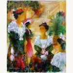 Les Arlesiennes a Nimes 65 x 54 cm.jpg